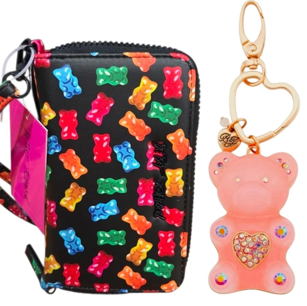 🩷▪️Betsey Johnson▪️🧸 Gummy Bear Wallet and Gummy Bear Charm Set -